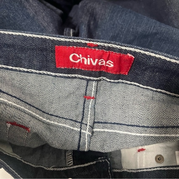Rare Chivas Sz 11 Blue Flare Wide Leg Jeans Denim Embroidery Game Statement NWT - Picture 12 of 16